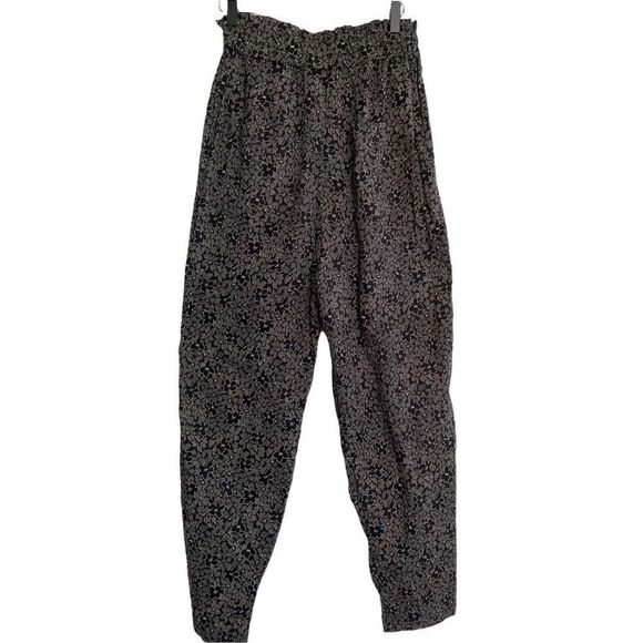 𝅺isabel Marant Etoile Pants 100% Cotton Black‎ Floral Size 38 (FR), M (US) - Picture 2 of 12